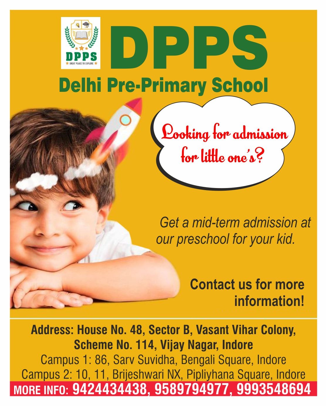 Midterm Admission for Preschool In Indore