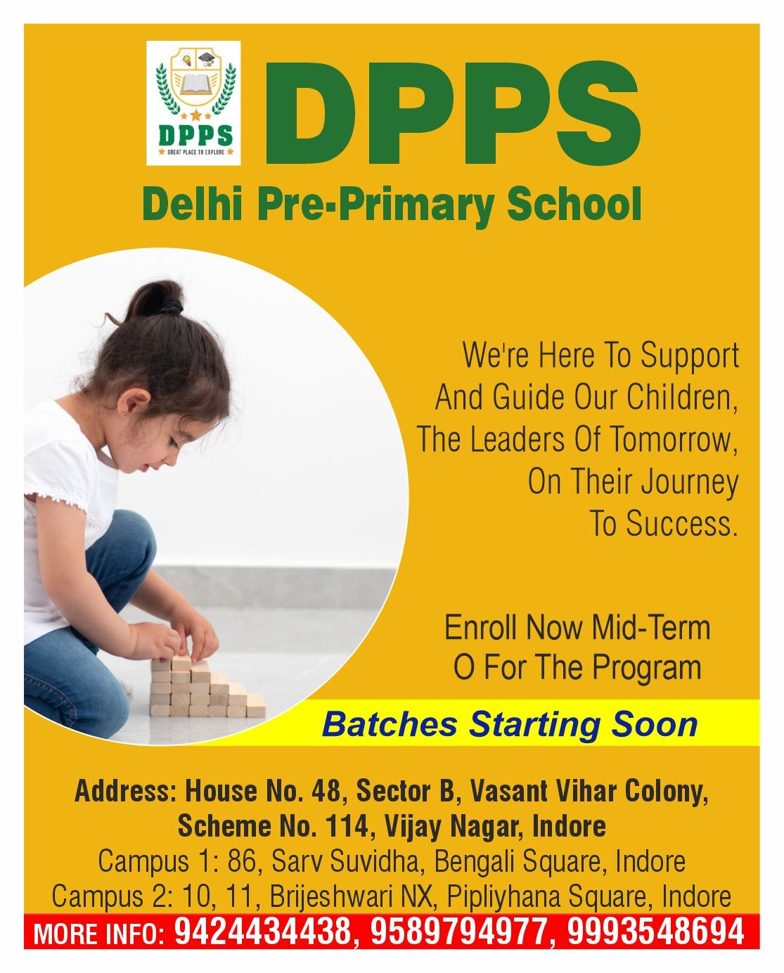 Mid Term Admission For Nursery School In Indore