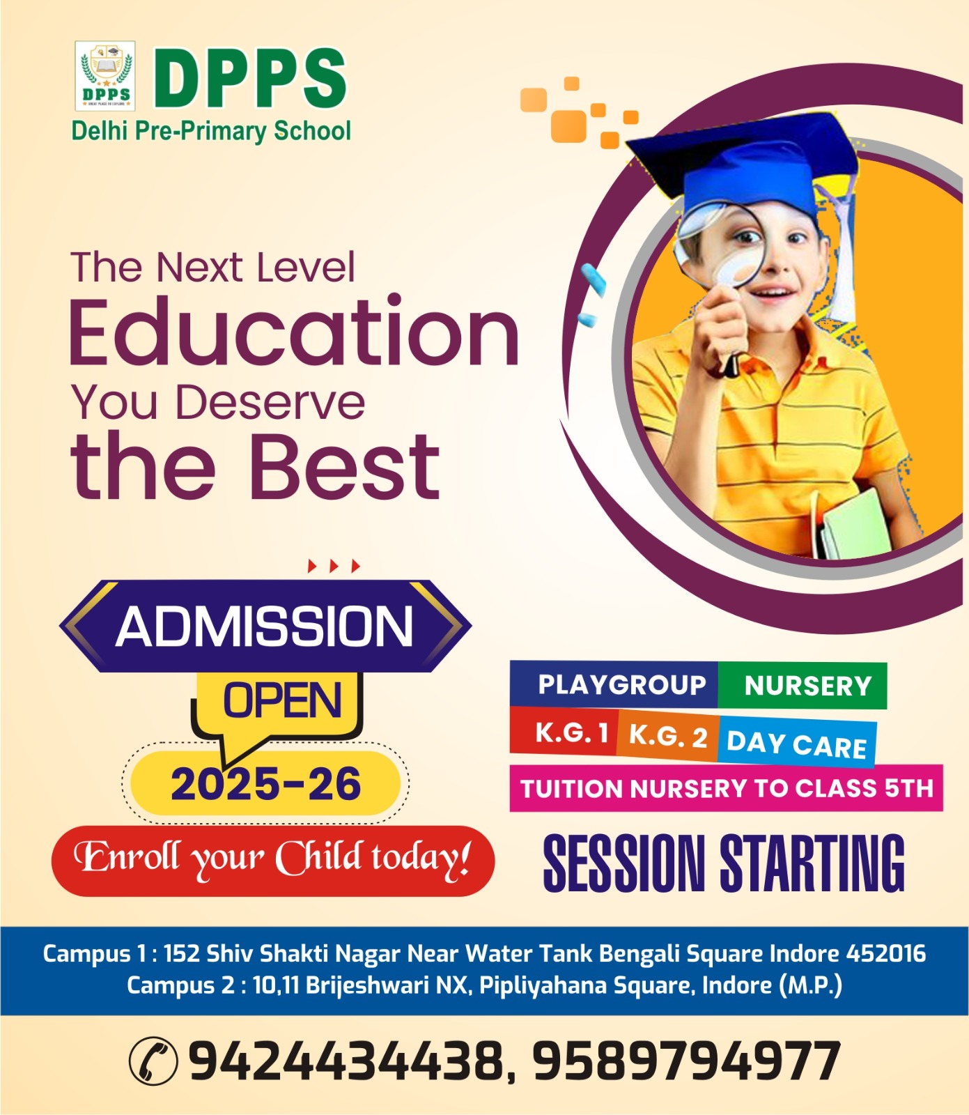 best playschools in Indore